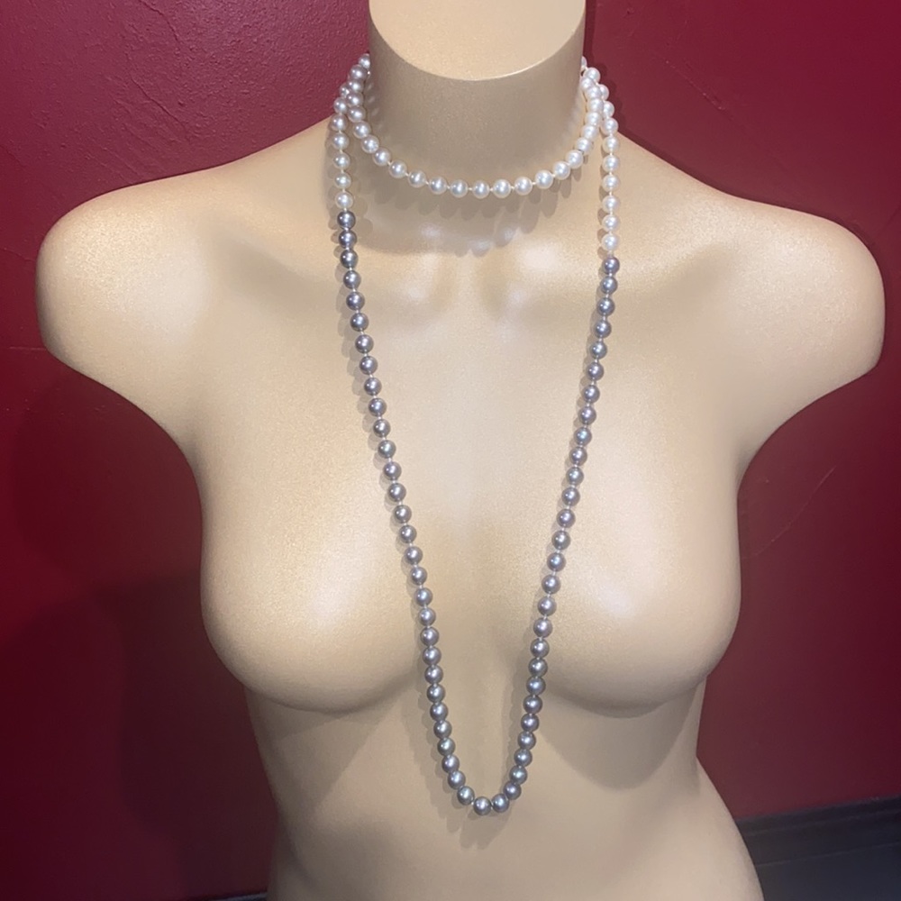 White & Iridescent Pearls! Costume Jewelry.